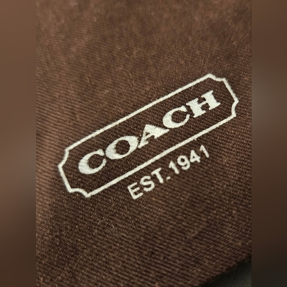 NEW Large Coach Brown Red Drawstring Dust Bag Cover Pouch Handbag Purse Wallet - Picture 3 of 5